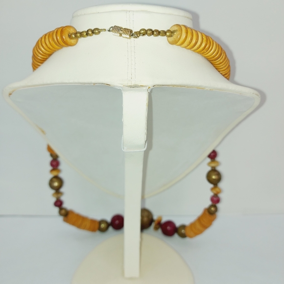 * hand crafted Multi Color Wood Bead single Strand N - Picture 5 of 6